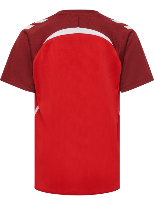 hmlLEAD 2.0 JERSEY S/S KIDS, TRUE RED/MAROON, packshot