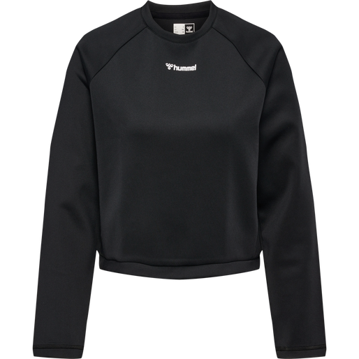 hmlMT KALU SHORT SWEATSHIRT, BLACK, packshot