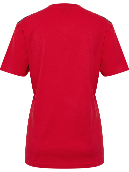 hmlAUTHENTIC CO T-SHIRT S/S WOMAN, TRUE RED, packshot