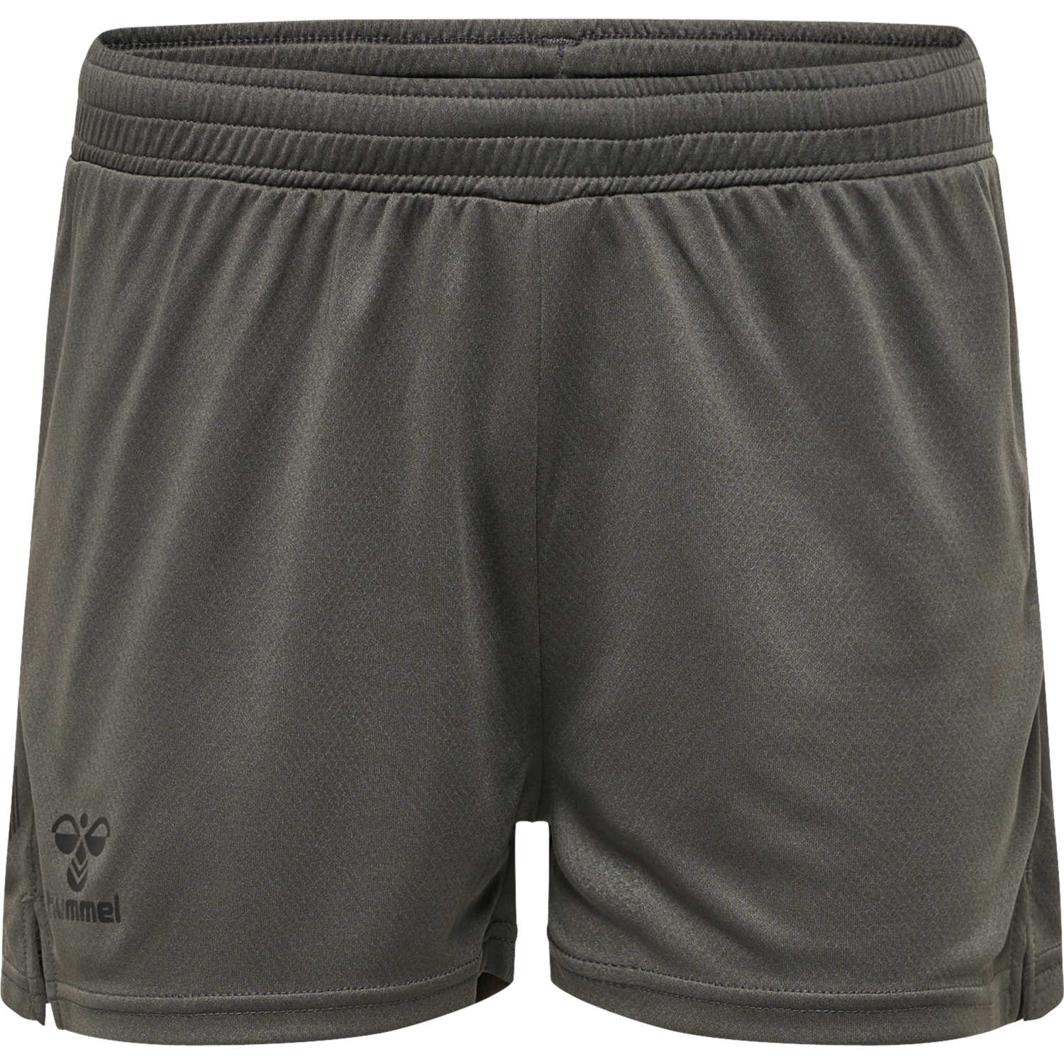 hmlONGRID POLY SHORTS WO, FORGED IRON/JET BLACK, packshot