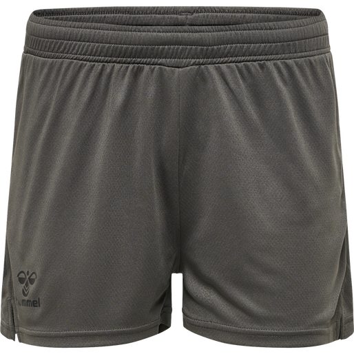 hmlONGRID POLY SHORTS WO, FORGED IRON/JET BLACK, packshot