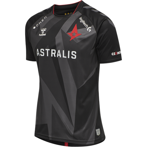 ASTRALIS 20/21 GAME JERSEY S/S_KIDS, BLACK W, packshot