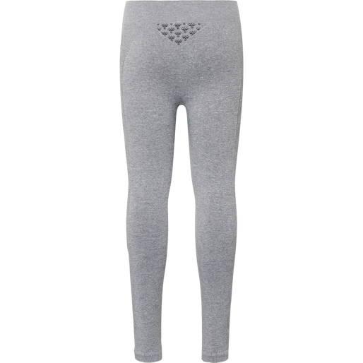 hmlCI JUNIOR SEAMLESS TIGHTS, GREY MELANGE, packshot