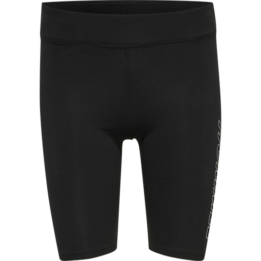 hmlTE MAJA MW COTTON TIGHT SHORTS, BLACK, packshot