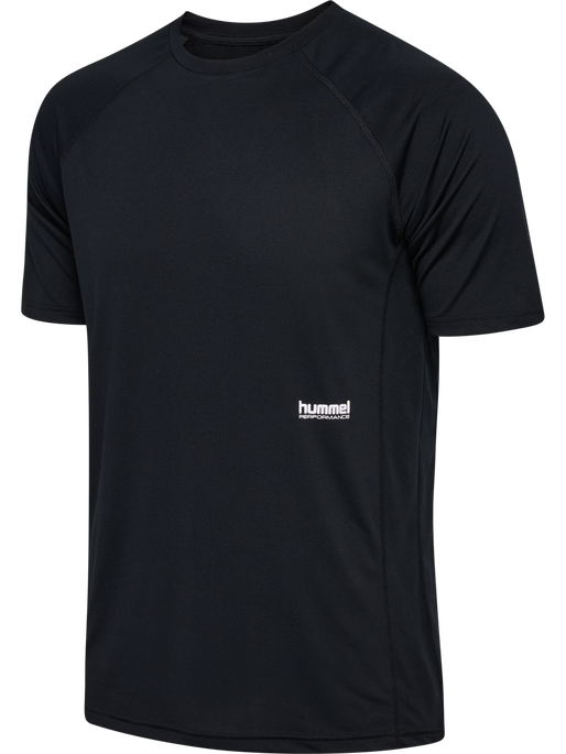 hmlPULSE WORKOUT T-SHIRT S/S, BLACK, packshot
