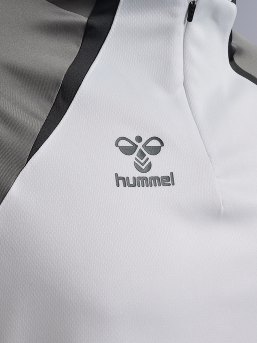 hmlLEAD 2.0 HALF ZIP, WHITE/STEEL GRAY hmlLEAD 2.0 HALF ZIP, WHITE/STEEL GRAY, packshot