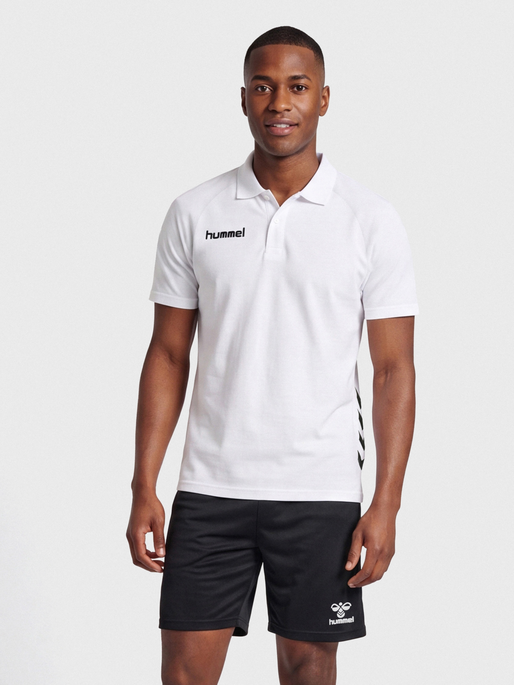 hmlPROMO POLO, WHITE, model