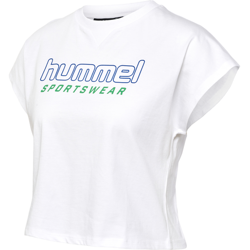 hmlLGC JUNE CROPPED T-SHIRT, WHITE, packshot