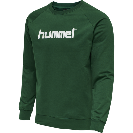 HMLGO COTTON LOGO SWEATSHIRT WOMAN, EVERGREEN, packshot