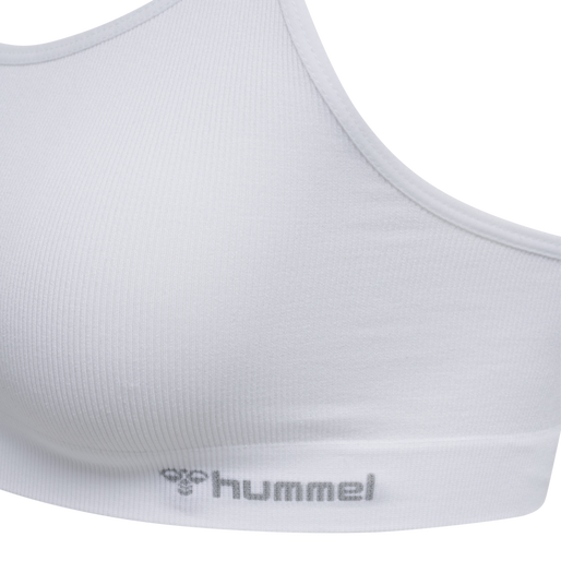 hmlJUNO SEAMLESS BRA, WHITE, packshot