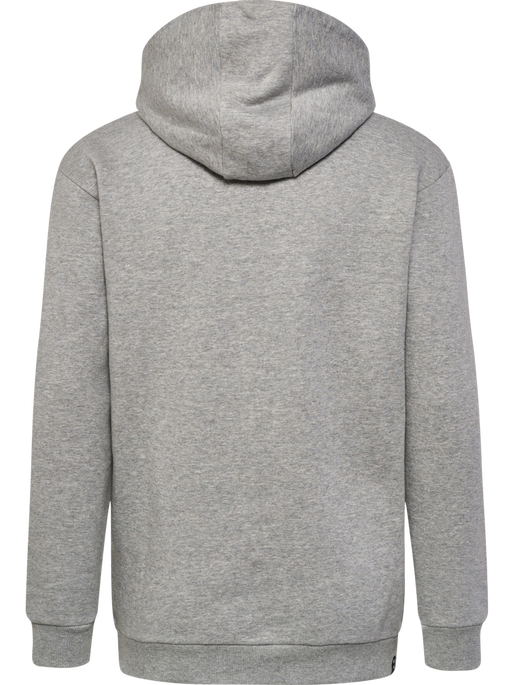 hmlMOVER COTTON HOODIE, GREY MELANGE, packshot
