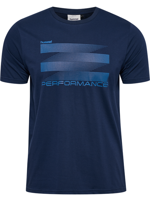 hmlPULSE GRAPHIC T-SHIRT S/S, DRESS BLUES, packshot