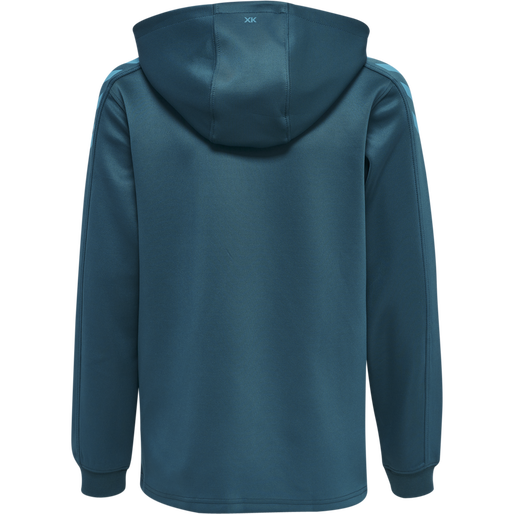 hmlCORE XK POLY KIDS SWEAT HOODIE, BLUE CORAL, packshot
