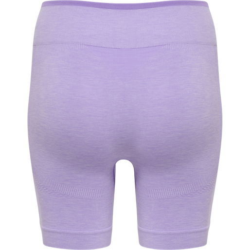 hmlMT UNA SEAMLESS MID WAIST SHORTS, LAVENDER MELANGE, packshot