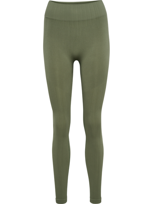 hmlMT DEFINE SEAML SCRUNCH TIGHTS, DEEP LICHEN GREEN, packshot