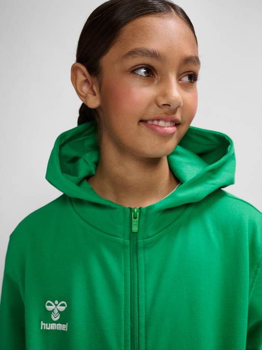 hmlGO 2.0 ZIP HOODIE KIDS, JELLY BEAN, model