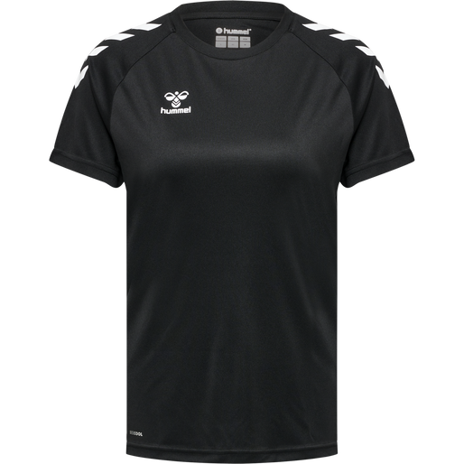 hmlCORE XK CORE POLY TEE  S/S WOMAN, BLACK hmlCORE XK CORE POLY TEE  S/S WOMAN, BLACK, packshot