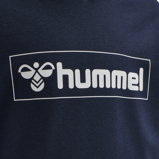 hmlBOX HOODIE, BLACK IRIS, packshot