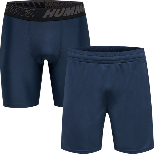 hmlTE TOPAZ 2-PACK SHORTS SET, INSIGNIA BLUE/INSIGNIA BLUE, packshot