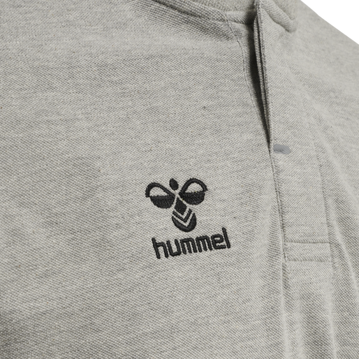 hmlMOVE GRID POLO, GREY MELANGE, packshot