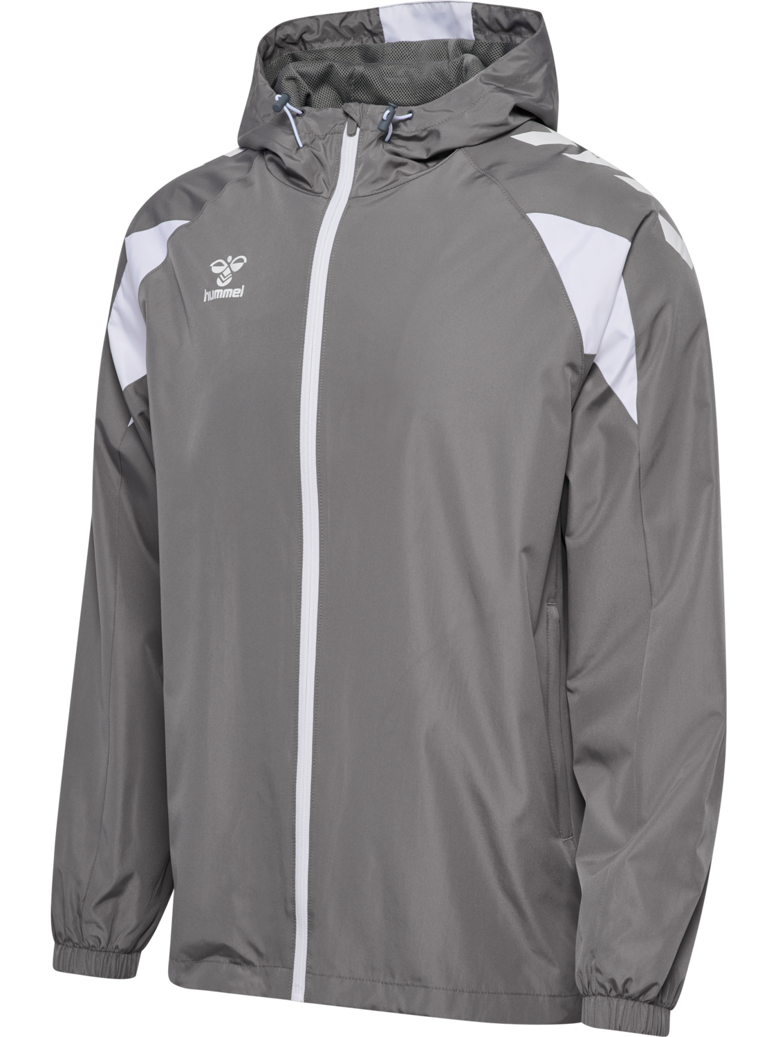 hmlCORE 2.0 ALL-WEATHER JACKET, STEEL GRAY/WHITE, packshot