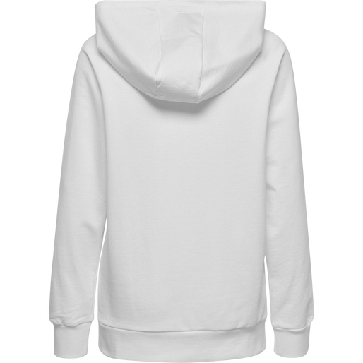 HMLGO COTTON HOODIE WOMAN, WHITE HMLGO COTTON HOODIE WOMAN, WHITE, packshot