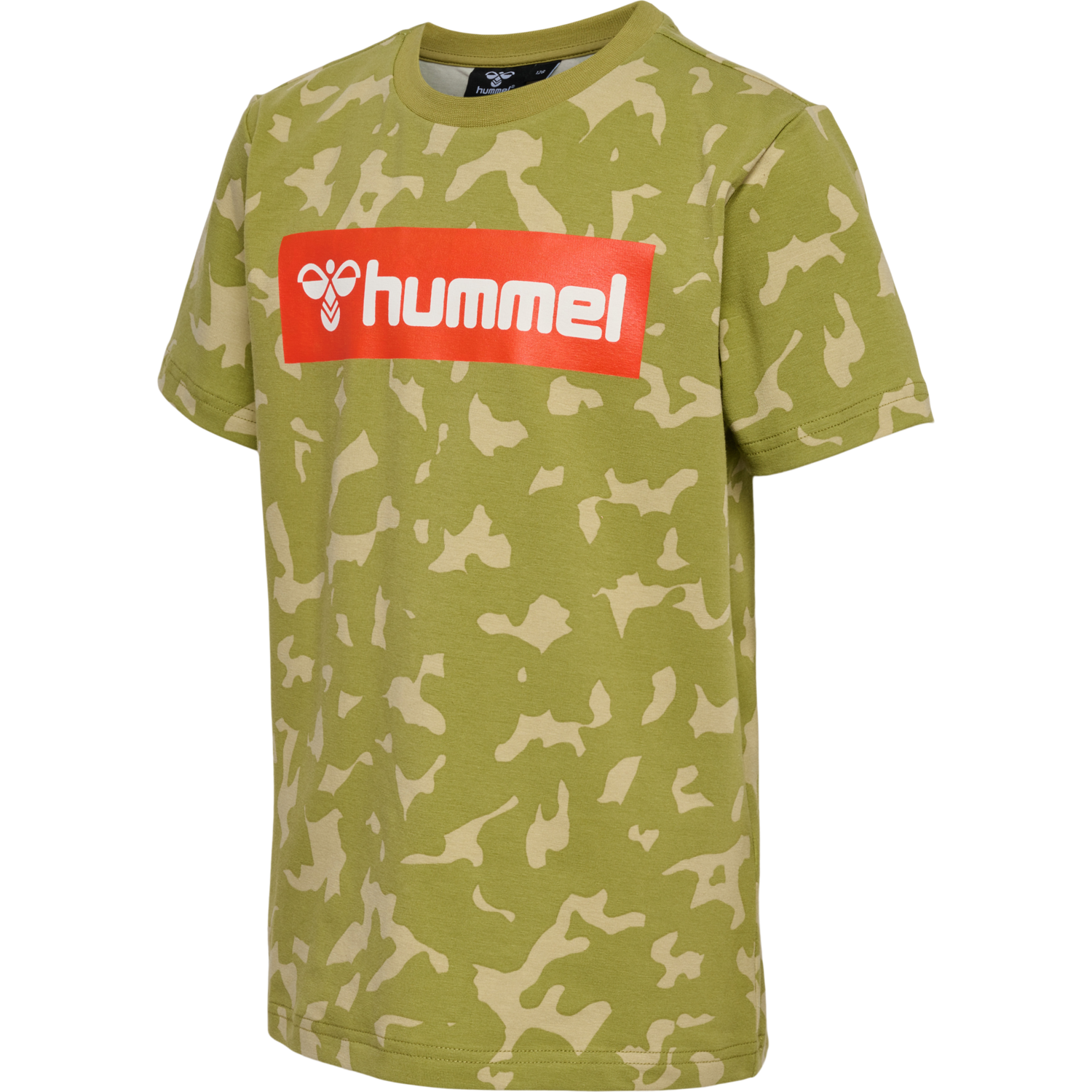 hmlRUSH AOP T-SHIRT S/S, GREEN OLIVE, packshot