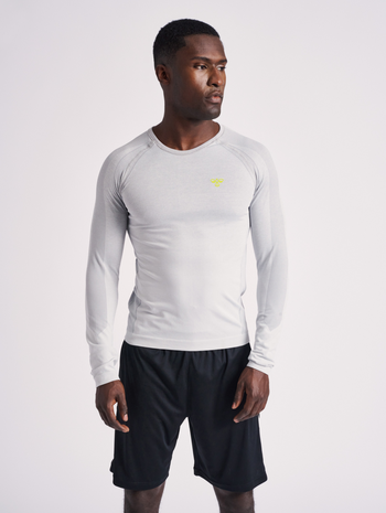 hmlGG12 TRAINING SEAMLESS L/S, ALLOY MELANGE, model