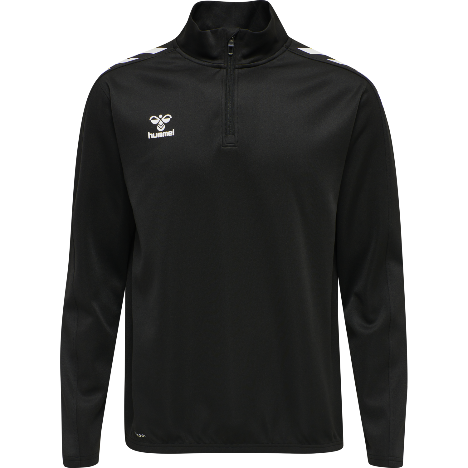 hmlCORE XK HALF ZIP POLY SWEAT, BLACK/BLACK, packshot