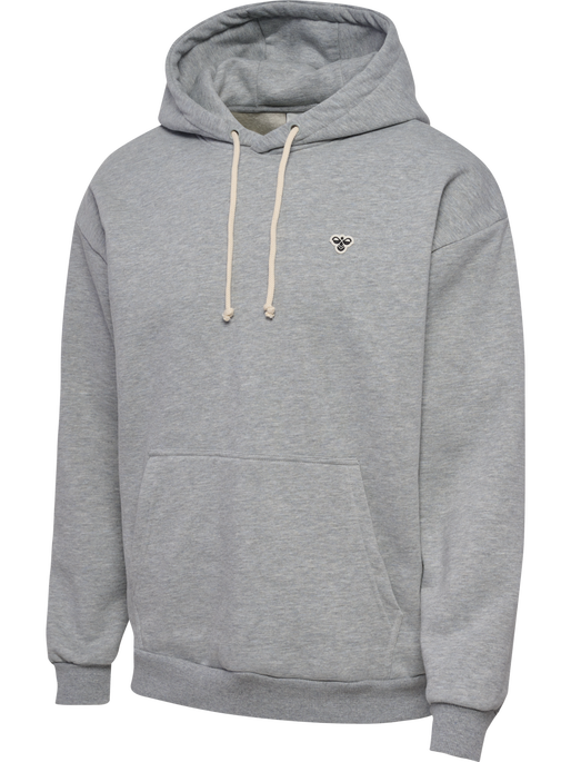 hmlLOOSE HOODIE BEE, GREY MELANGE hmlLOOSE HOODIE BEE, GREY MELANGE, packshot