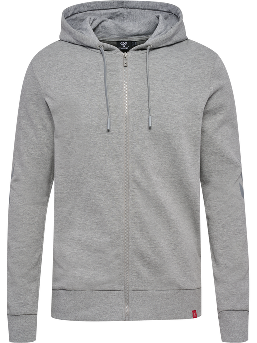 hmlLEGACY ZIP HOODIE, GREY MELANGE hmlLEGACY ZIP HOODIE, GREY MELANGE, packshot