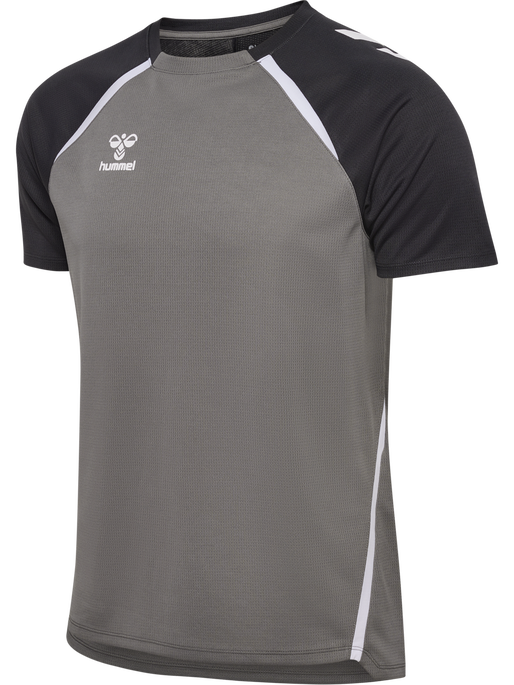 hmlLEAD 2.0 JERSEY S/S, STEEL GRAY/ASPHALT hmlLEAD 2.0 JERSEY S/S, STEEL GRAY/ASPHALT, packshot
