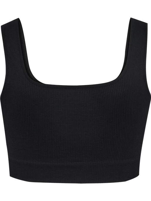 hmlPULSE SEAMLESS RIB BRA, BLACK, packshot