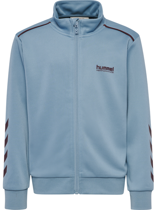 hmlJR TRACKSUIT, FADED DENIM/VINEYARD WINE, packshot