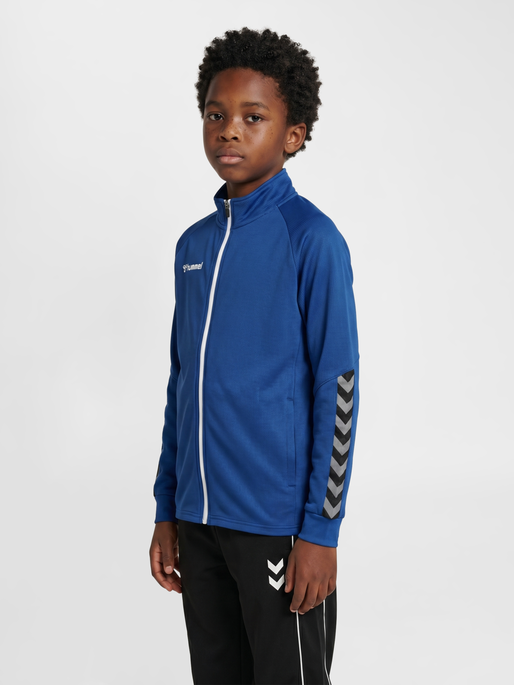 hmlAUTHENTIC KIDS POLY ZIP JACKET, TRUE BLUE, model