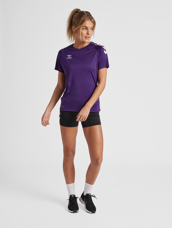 hmlCORE XK CORE POLY T-SHIRT S/S WOMAN, ACAI, model