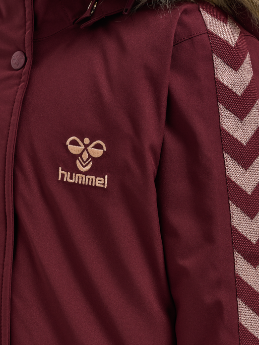 hmlLEAF TEX COAT, WINDSOR WINE, packshot