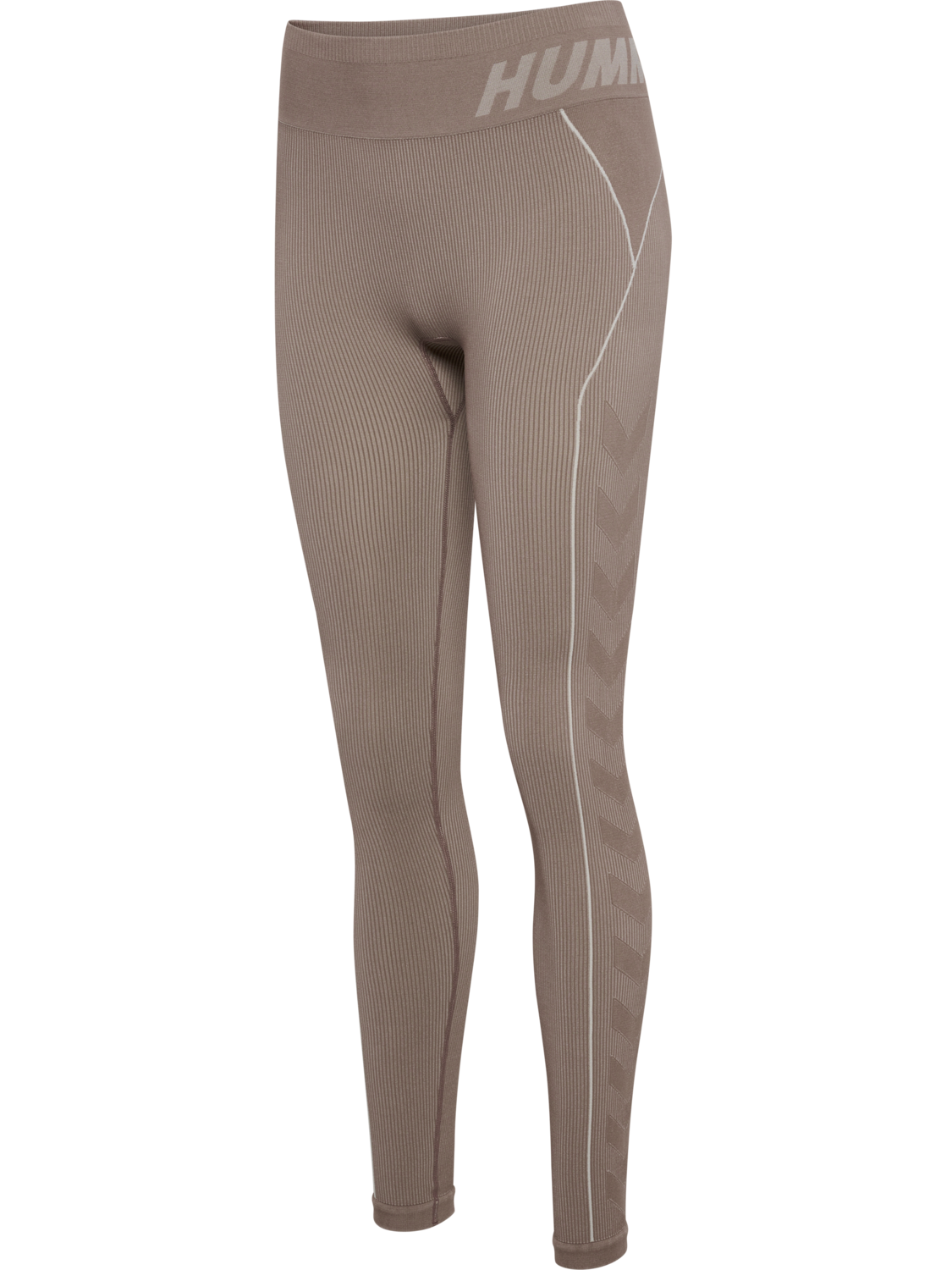hmlTE CHRISTEL SEAMLESS MW TIGHTS, CHATEAU GRAY/DRIFTWOOD MELANGE, packshot