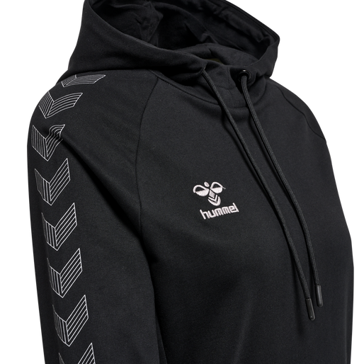 hmlMOVE GRID COTTON HOODIE WOMAN, BLACK, packshot