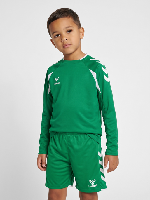 hmlCORE 2.0 CREW NECK KIDS, JELLY BEAN/WHITE, model