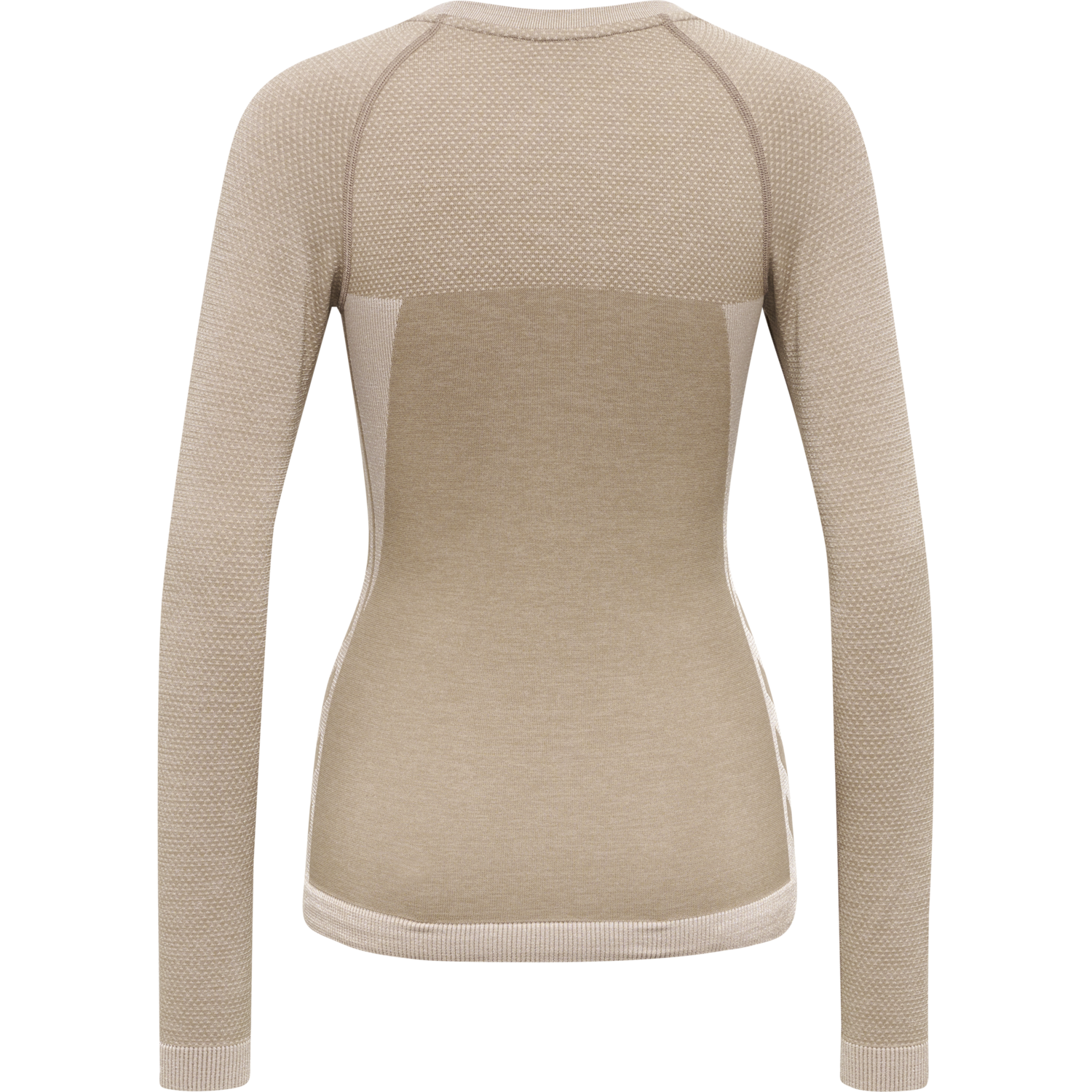hmlCLEA SEAMLESS TIGHT T-SHIRT L/S, CHATEAU GRAY/DRIFTWOOD MELANGE, packshot