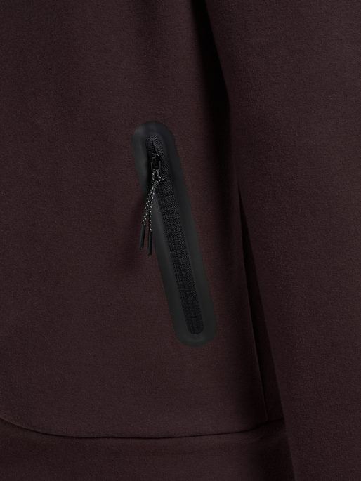 hmlTECH FLEECE REGULAR ZIP HOODIE, CHOCOLATE PLUM hmlTECH FLEECE REGULAR ZIP HOODIE, CHOCOLATE PLUM, packshot