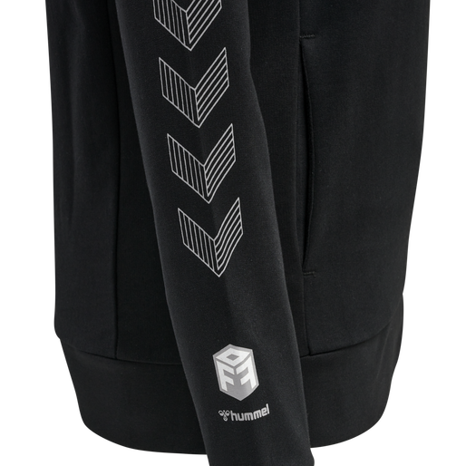 hmlMOVE GRID COTTON SWEATSHIRT WOMA, BLACK, packshot