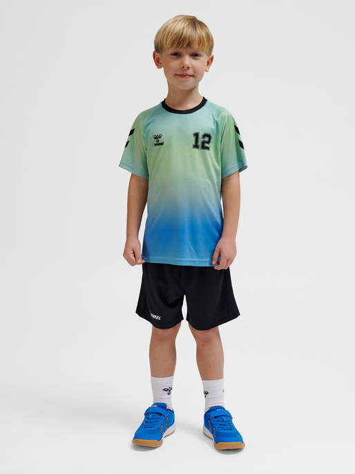 hmlSHIMMER T-SHIRT S/S, LICHEN BLUE, model