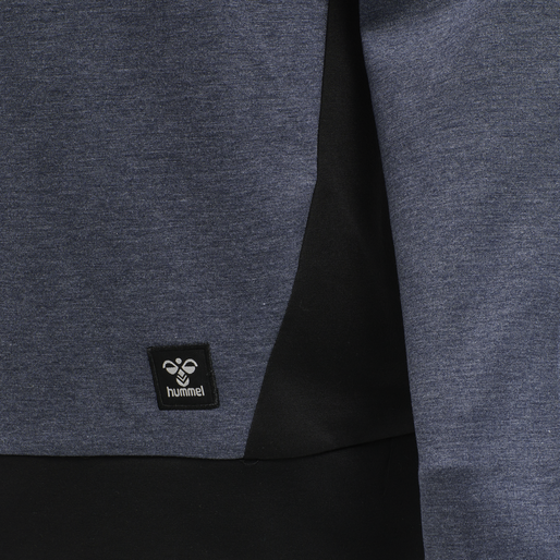 hmlTROPPER SWEATSHIRT, BLACK IRIS MELANGE, packshot