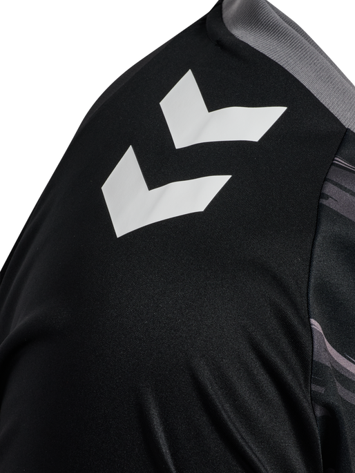 hmlMATCH TRIUMPH JERSEY S/S, BLACK/STEEL GRAY, packshot