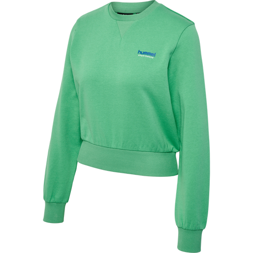hmlLGC SHAI SHORT SWEATSHIRT, GREEN SPRUCE, packshot