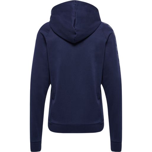 hmlMOVE GRID COTTON HOODIE WOMAN, MARINE, packshot