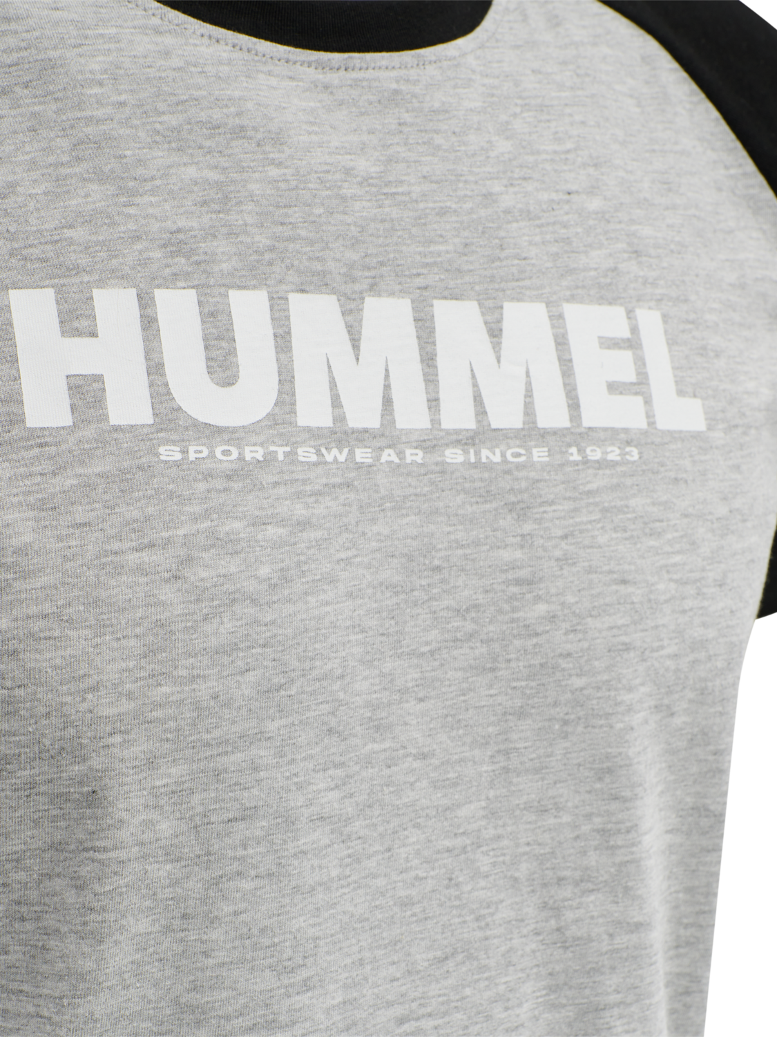 hmlLEGACY BLOCKED T-SHIRT, GREY MELANGE, packshot