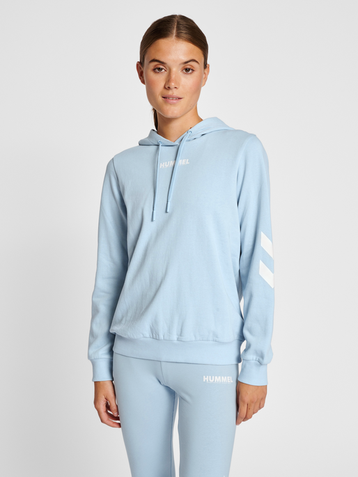 hmlLEGACY WOMAN HOODIE, CELESTIAL BLUE, model